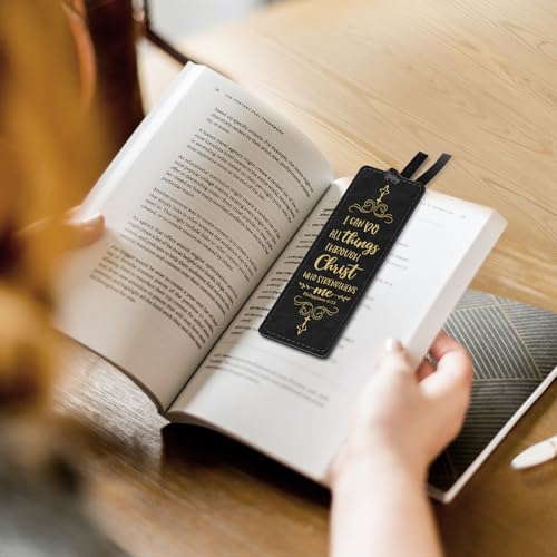 FINPAC Leather Bible Bookmarks, Bible Verse Book Markers