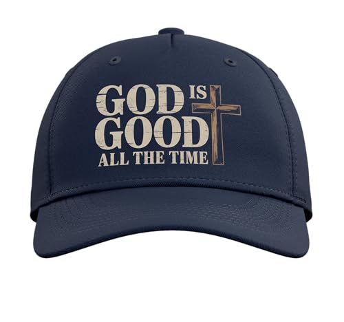 God is Good Jesus Hat Gospel Faith Pray Hat Bible Verse Adjustable Baseball Hat - color: Navy Blue