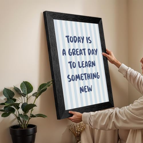 Learn Something Canvas Wall Art Brush Poster 8x10in Black Framed Flat - color: style 010, size: 8"L x 10"W