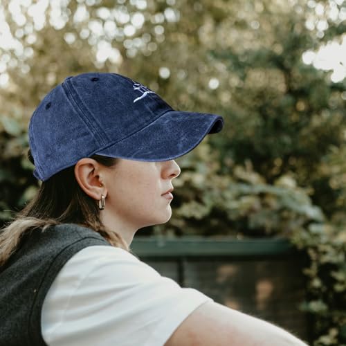 Christmas Embroidered Snapback Baseball Cap for Men Women Cross Adjustable Structured Dad Hat - color: Cross Blue