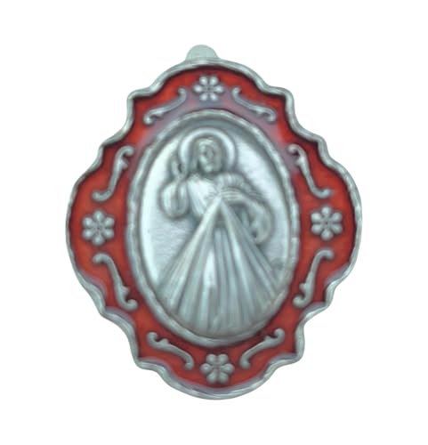 Catholic Silver Linked Rosary Set – 3mm Beads, 14.25" Length, Metal Keepsake Gift Box with Enamel Inlay – Perfect First Communion Gift (Divine Mercy) - color: Divine Mercy