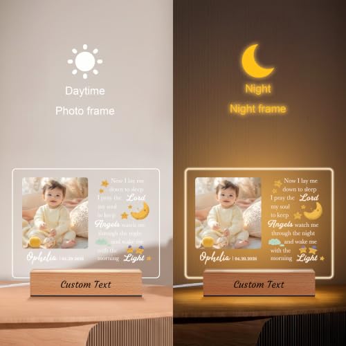 Personalized Baptism Gifts Picture Frame, Christian Photo Frame for Kids