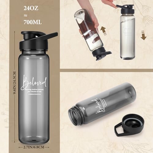 Skylety 10 Pcs Christian Water Bottles Bible Verse Plastic,Bible Words - style: Bible Words