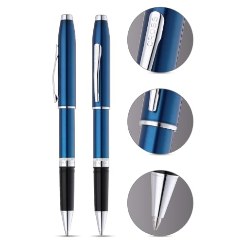 Cross Foundry Translucent Blue Rollerball Pen, Medium Point, Black Ink - color: Glossy Translucent Blue