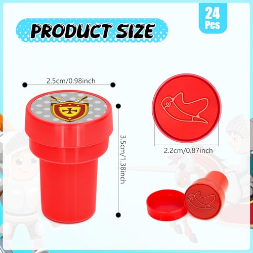 Cinrobiye 24 Pcs Armor of God Stampers Party Favor Set, Cute Christian Bible Stamps for Kids Church School, Sunday School Rewards, Classroom Prizes, Goody Bag Fillers, Faith Based Party Supplies - color: Armor of God