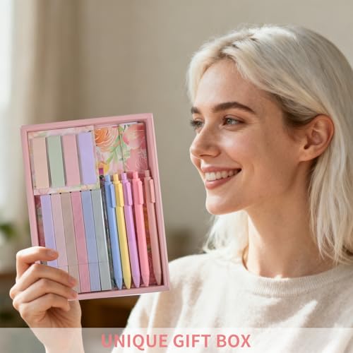 VYRANA Bible Study Supplies Journaling Kit for Women, Bible Study Kit with 11 No Bleed Highlighters and Pens, 1 Sticky Notes of 30 Pages, 1 Index Stickers of 4 Colors, 105 Tabs for Christian Gifts