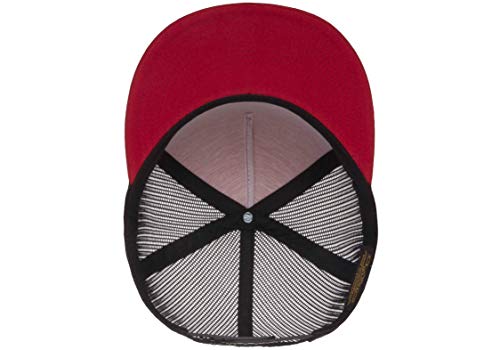 Yupoong Yp Classics Retro Trucker Cap - color: Red/Black, size: One Size, style: Classic Trucker Cap 2-tone