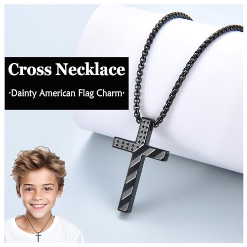 Teen Boys Cross Necklaces for Baptism, First Communion, Confirmation Gifts Catholic Christian Jewelry Easter Stocking Stuffers - style: First Communion Gifts for Boys