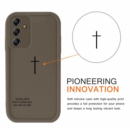Jesus Phone Case for Samsung Galaxy S25 5G, Aesthetic Christian Bible Verse Cross Pattern, Trendy Design for Women Girls Men, Shockproof Soft Silicone Cover for Samsung S25 6.2", Brown - color: Brown, size: Samsung Galaxy S25 5G