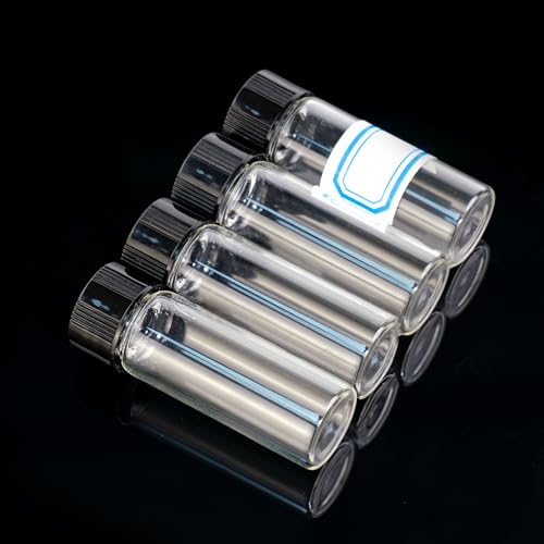 4ml Glass Vials with Screw Caps Small Sample Vials with Lids 10PCS - style: 4ml-10pcs