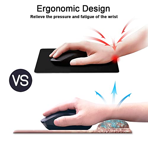 Mouse Pad with Wrist Support, Non Slip Mousepad Wrist Rest for Office, Computer, Laptop & Mac- Durable & Comfortable & Lightweight Ergonomic Support Mouse Mat Glitter Quote - color: Inspirational Quote, size: 8.8L x 7.5W inches