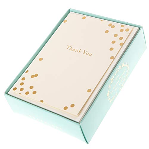 Graphique Box of Thank You Cards, Confetti - Includes 10 Cards with Matching Envelopes and Storage Box, Cute Stationery Made of Durable Heavy Cardstock, Cards Measure 3.25" x 4.75" - color: thank you confetti
