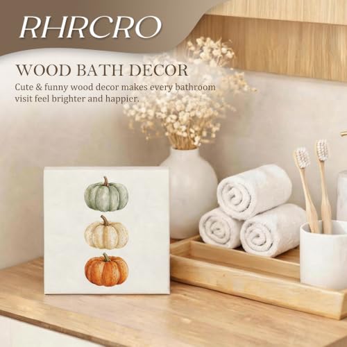 Fall Pumpkin Decor Wooden Box Sign - color: Fall-10