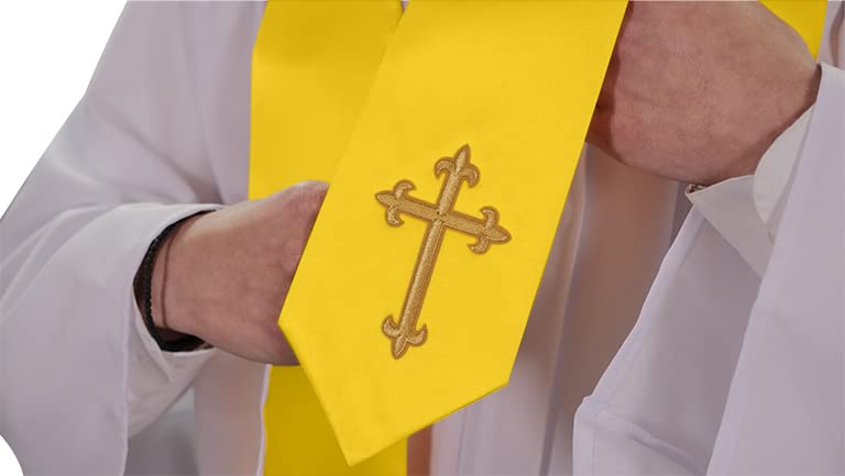 CLERKMANS Choir Stole with Crosses - color: Gold