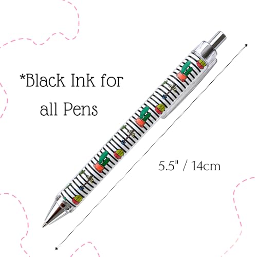 8PC Cactus Pens Ballpoint Writing Pen Black Ink for School Classroom Office Desk Decor Supplies Decoration Theme Notebook Journal Western Stuff Party Favor Stationary Souvenir Novelty Gifts - style: Cactus