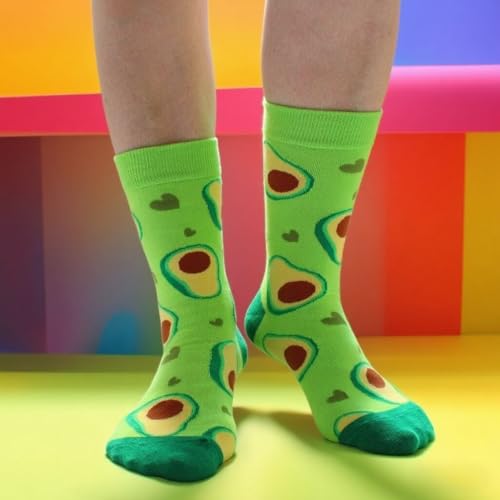 Womens Animal Socks Size 9-11, Cute Funny Fun Crazy Novelty Colorful Calf Girls Crew Socks - color: Ns-06