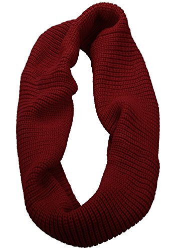 NEOSAN Womens Thick Ribbed Knit Winter Infinity Circle Loop Scarf - color: Burgundy