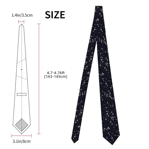 Men's Neckties, Novelty Printed Skinny Tie for Work Casual Party - color: Galaxy Starry