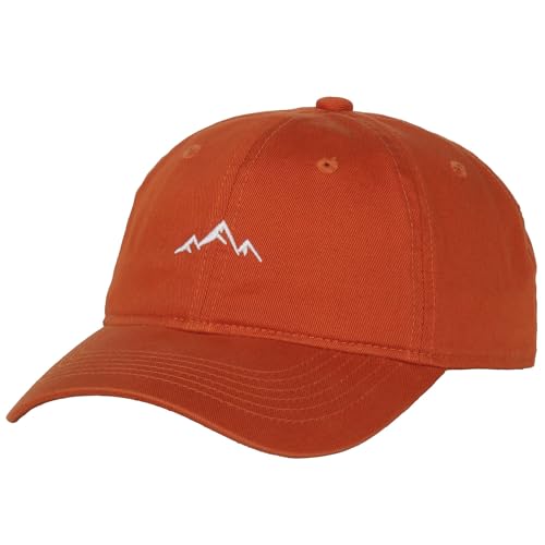 Outdoor Cap Mountain Embroidered Dad Hat Adjustable Soft Cotton Polo Style Unstructured Baseball Cap for Men & Women - color: Texas Orange