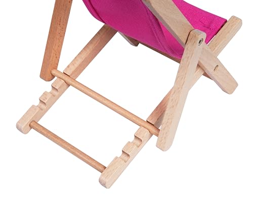 Foldable Wooden Cell Phone Stand, Phone Holder for Desk - color: Pink