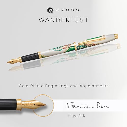 Cross Wanderlust Borneo Refillable Fountain Pen, Fine Nib, Black Ink - color: Borneo