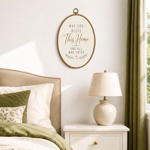 JTYHHURE God Bless This Home Sign 11.5"x8.2"Christian Wall Decor.(046) - color: Design 1