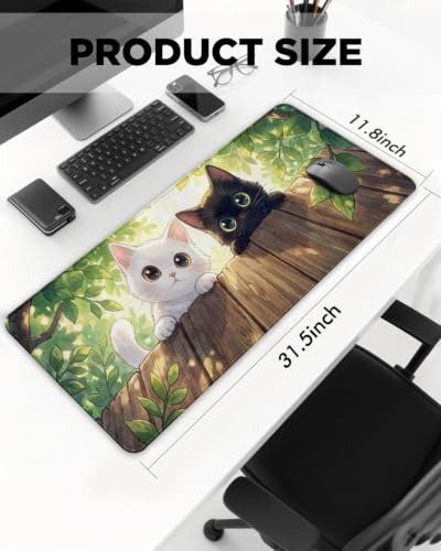 Mouse Pad, Desk Mat, 31.5x11.8in Large Mousepad, Kitten - color: Kitten