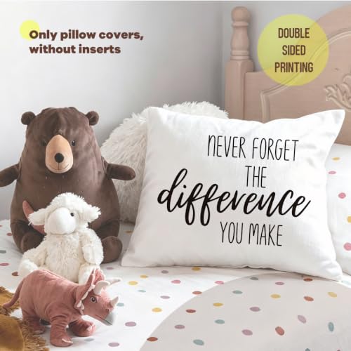 Motivational Thank You Gifts Throw Pillow Covers Office Pillow Covers 18x18 - color: Differece