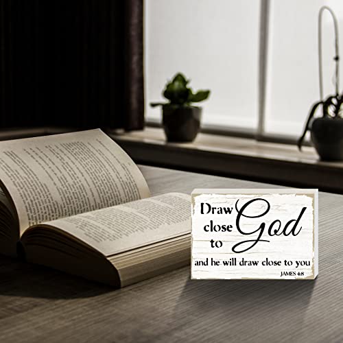 Maitys 6 Pcs Bible Verse Mini Wood Signs Religious Sign, Delicate Style - style: Delicate Style