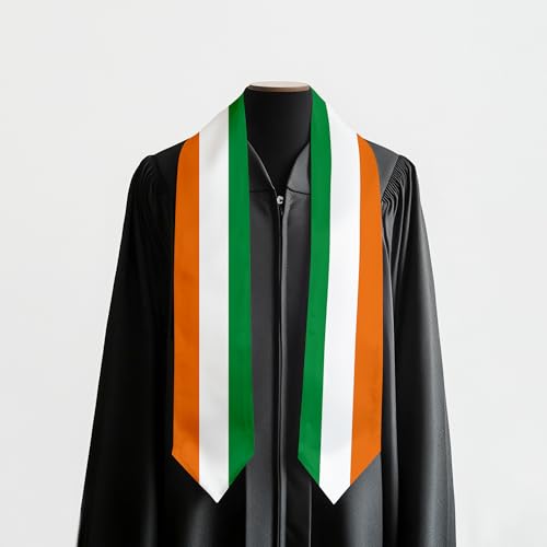 Graduation Satin Sash Scarf 72" Stole - color: Ireland Flag