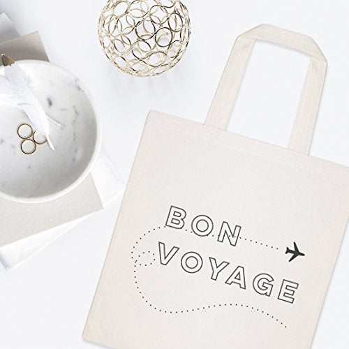 The Cotton & Canvas Co. Beach, Grocery, Farmers Market, Shopping and Travel Reusable Shoulder Tote and Handbag … - style: Bon Voyage