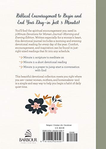 3-Minute Devotions for Women Journal for Morning and Evening