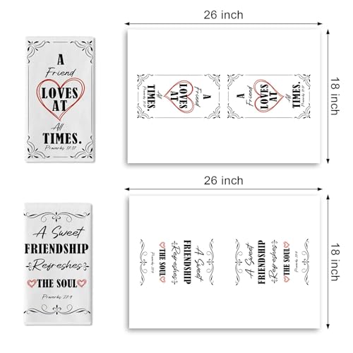 A Sweet Friendship Refreshes The Soul Kitchen Dish Towels Set of 2