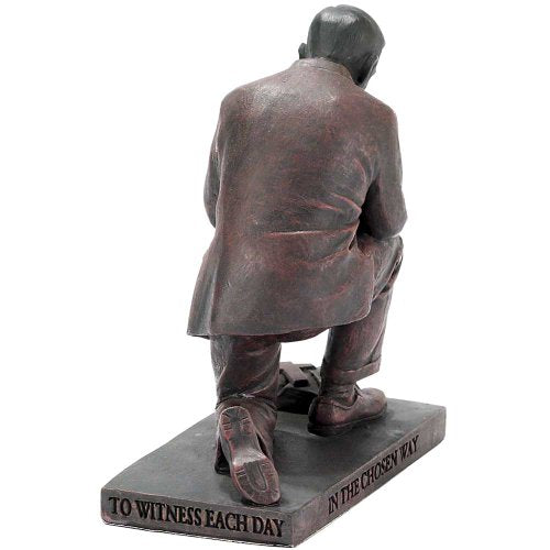 Dicksons Lead Your Flock Praying Pastor 5 inch Bronze Resin Stone Table Top Figurine - style: Lead Your Flock Praying Pastor