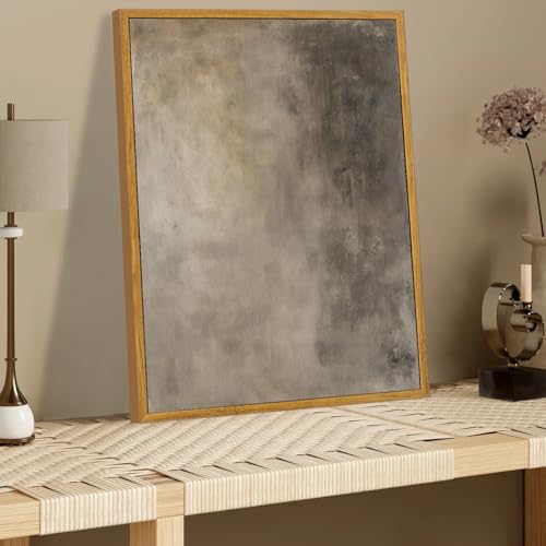 KBKBART Framed Canvas Wall Art, Earthy Abstract Illustrations Paintings - color: Earthy Painting, size: 16"L x 12"W