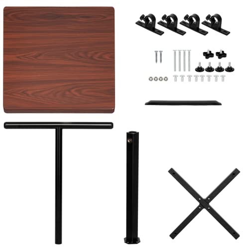 Bonnlo Classic Lectern Podium Stand, Height Adjustable Church Classroom Lecture, Portable Presentation Concert Podium, Multi-Function Reading or Laptop Desk with Edge Stopper, Brown (Brown) - color: Brown