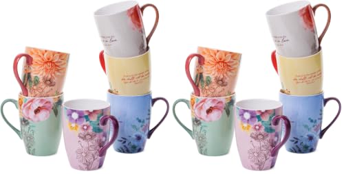 BTaT- Christian Coffee Cups, Set of 6, 12 oz, Bible Verse Mugs, Christian Mugs, Scripture Coffee Cups (Pack of 2) - size: 6 Count (Pack of 2)