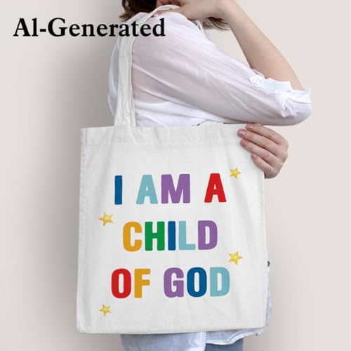 Christian Tote Bag Jesus Religious Reusable Bible Bags for Shopping Work Travel Church Christian Gift Totes - color: Tote-1