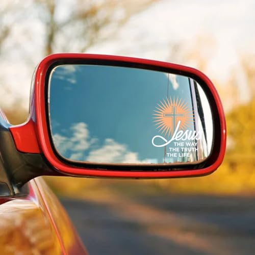 The Way The Truth The Life Christian Car Decal - color: The Way the Truth the Life Cross