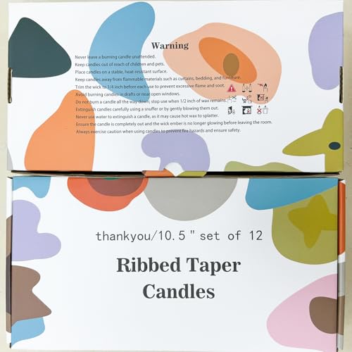 Pink Taper Candles 10.5 inch Pastel Candle Sticks Unscented Driples Tapered Candle Ideal as Dinner Candles Smokeless Long Burning,Set of 12 - color: Ribbed10.5''-Light pink