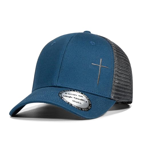 Christian Hats for Men Women,Jesus Cross Hat Christian Religious Gifts for Birthday/Christmas - color: 62.blue-01