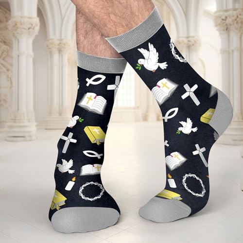 Pastor Appreciation Gifts - Pastor Socks for Men, Spiritual Gift for Pastor - color: I'm Praying_grey