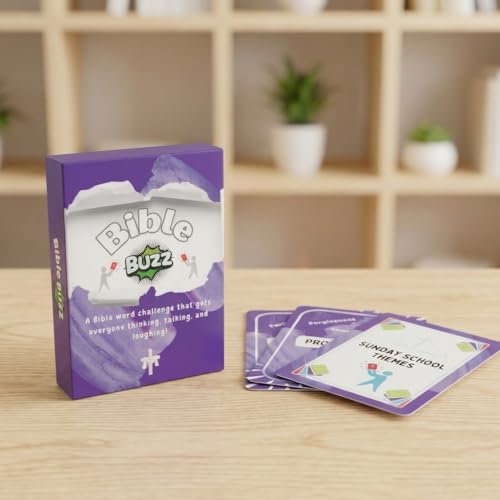 Bible Buzz – Christian Card Game for Families, Friends & Church Groups | Fun Bible Trivia Party Game | Faith-Based Gift for Game Night | Easy-to-Play Guessing Game