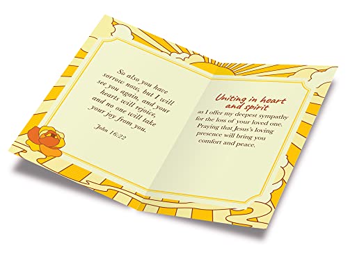 Prime Greetings Religious Sympathy Card, Made in America, Thick Card Stock with Premium Envelope Packaged in a Reusable Presentation Mailer, Eco-Friendly, 5in x 7.75in