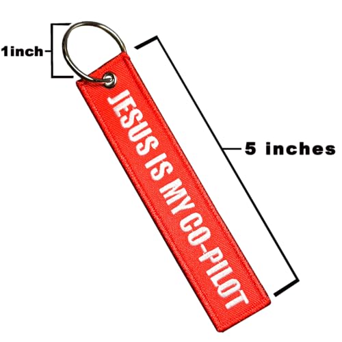 EL11-021 Jesus is My Co-Pilot Amen Crew Keychain or Luggage Tag or Zipper Pull Fish Spirit