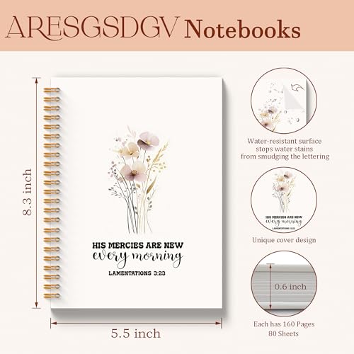 Floral Christian Gifts Journals for Women 5.5x8.3in - color: Morning