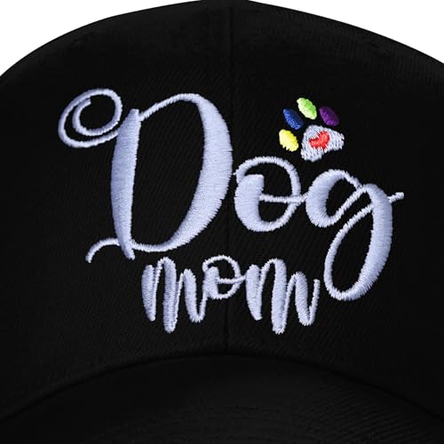 Embroidered Baseball Cap for Women Men Adjustable Baseball Hat Black Baseball Cap Trucker Hat - color: Dog Paw