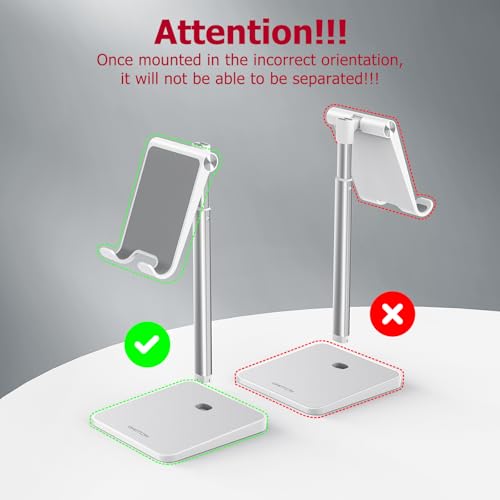 OMOTON CA02 Cell Phone Stand with Charging Hole for Desk Lightweight Silver - color: Silver