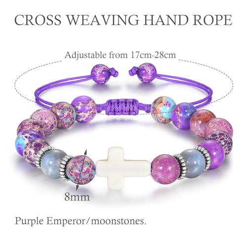Bracelets for Girls Cross Soccer Bracelets Birthday Gifts for Girl - color: 1# 9th Birthday
