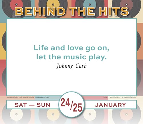 Behind the Hits 2026 Daily Desk Calendar: Boxed Page-a-Day Music Trivia Calendar with Day-to-Day Stories Behind Legendary Songs & Chart-Topping Moments - color: Behind the Hits